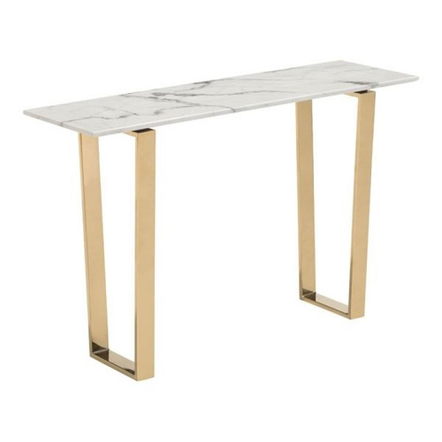 Zuo Modern Atlas Console Table Stone & Gold