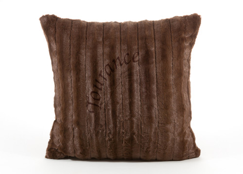 Tourance Channel Square Pillow in Chocolate