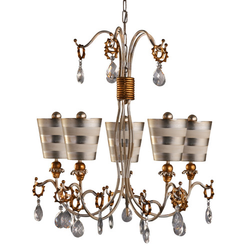 Flambeau - Tivoli Silver Chandelier By Lucas +  McKearn (LM-CH1038-S)