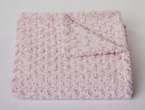 Rosebud Duotone Soft Pink and Grey Throw