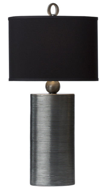 Thumprints Reflection Black Shade Table Lamp