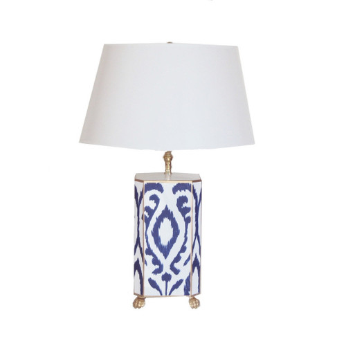 Dana Gibson Navy Ikat Lamp