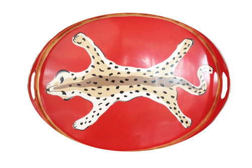 Dana Gibson Oval Tray in Orange