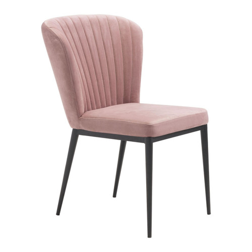 Zuo Modern Tolivere Dining Chair Pink Velvet