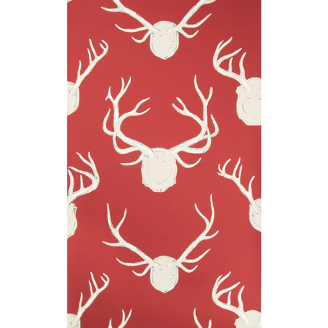 Antlers Paper - Red By Lee Jofa