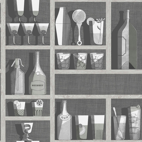 Cocktails - Soot/Snow By Cole & Son