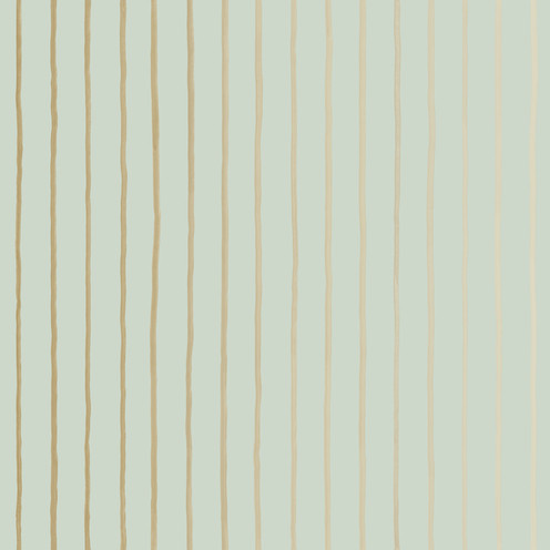 College Stripe - Duck Egg+Gilver By Cole & Son
