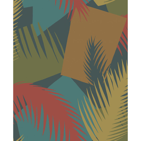 Deco Palm - Red And Blue By Cole & Son