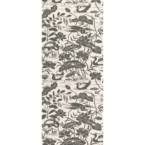 Heron & Lotus Flower - Black/White By G P & J Baker