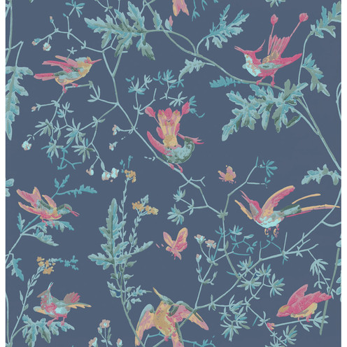 Hummingbirds - Indigo Multi-Colour By Cole & Son