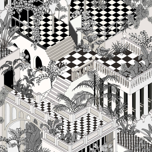 Miami - Black/White By Cole & Son