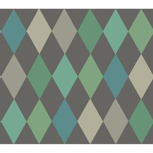 Punchinello - Teal On Char By Cole & Son