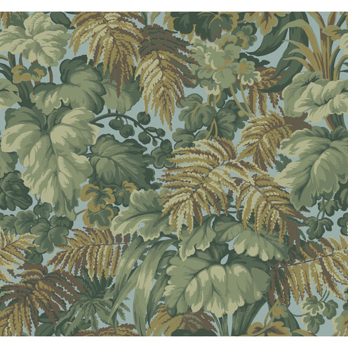Royal Fernery - Khaki & Print Room Blue By Cole & Son