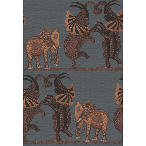 Safari Dance - Charcoal & Reds By Cole & Son