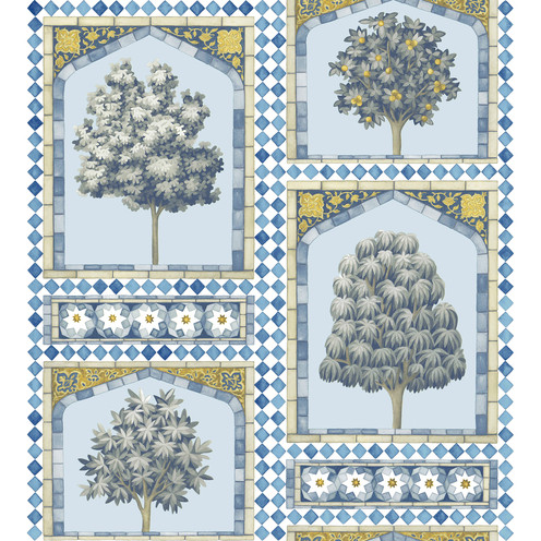Sultan'S Palace - China Blue & Ochre By Cole & Son