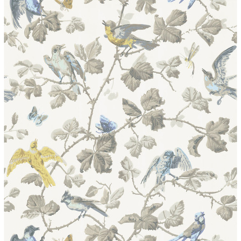Winter Birds - Yellow & Grey By Cole & Son