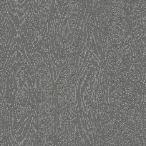 Wood Grain - Black And Silver By Cole & Son