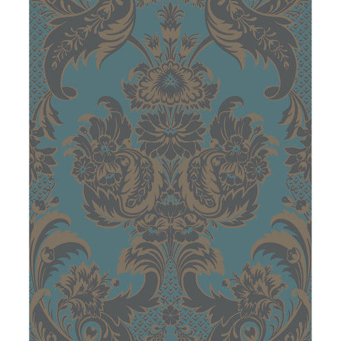 Wyndham - Teal And Charcoal By Cole & Son