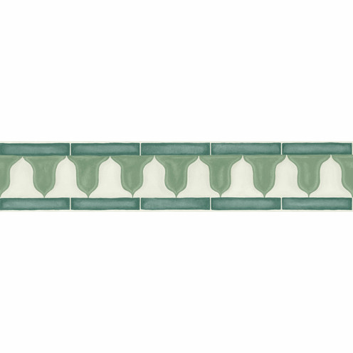 Zellige Border - Olive By Cole & Son
