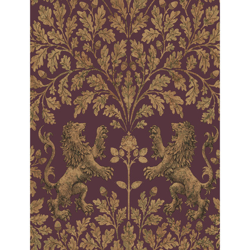 Boscobel Oak - Gold/Claret By Cole & Son
