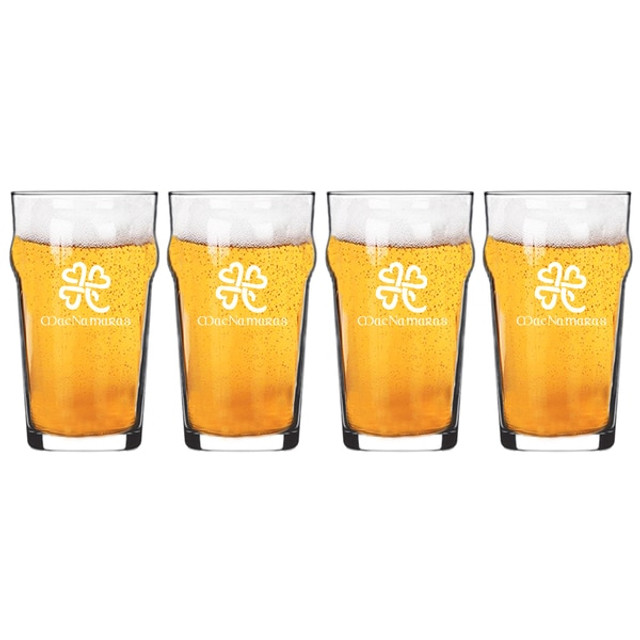 Four Leaf Clover Beer Can Glasses ~ Personalized