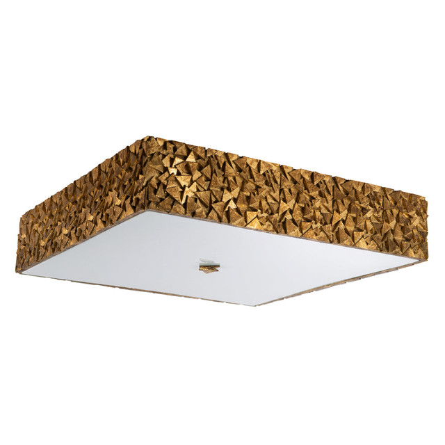 Gold Mosaic 20" Square Flush Mount by Lucas + McKearn