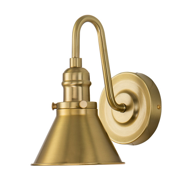 Provence 1 Light Bath Sconce in Aged Brass