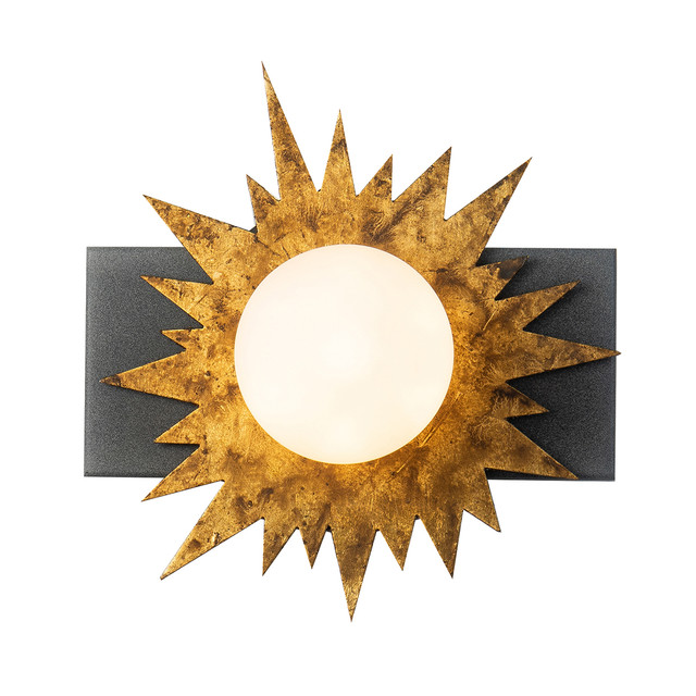 Soleil 1 Light Wall Sconce Star Gold and weathered zinc