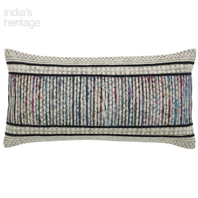 Ellora Casa by India's Heritage Vintage Multi Embroidered 16" Pillow