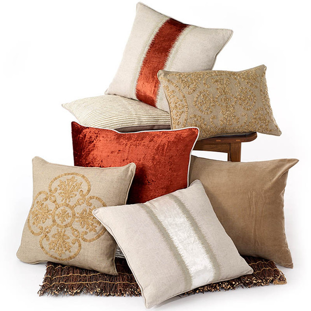 Ellora Casa by India's Heritage Royalty Linen Pillow