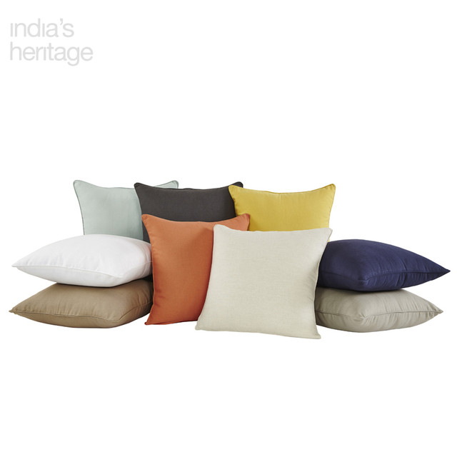 Ellora Casa by India's Heritage Kendall Linen Cotton Pillow