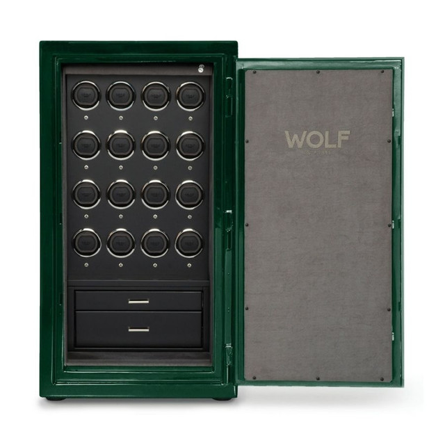 Wolf 1834 - Atlas 16 Piece Winder Safe in Green