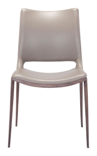 Zuo Modern Ace Dining Chair Gray & Walnut