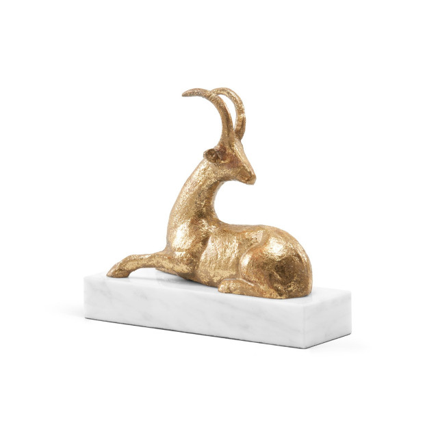 Villa & House - Saiga Statue - Gold Leaf Villa & House - Saiga Statue - Gold Leaf