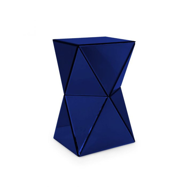 Romano Side Table, Sapphire Blue