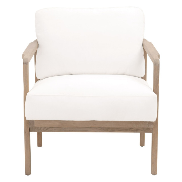 Essentials For Living - Harbor Club Chair in LiveSmart Peyton Pearl, White Rope, Smoke Gray Oak