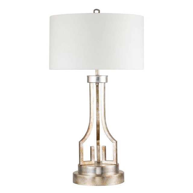 Lucas + McKearn Lemuria 33 Inch Table Lamp in Antique Silver