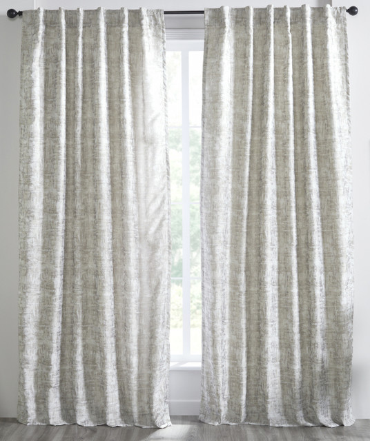 Dakota Jacquard Curtain in Grey by Ellora Casa by India's Heritage
