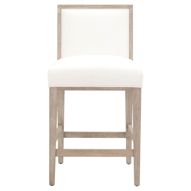 Essentials For Living - Martin Counter Stool in LiveSmart Peyton Pearl, Natural Gray (Set of 2)