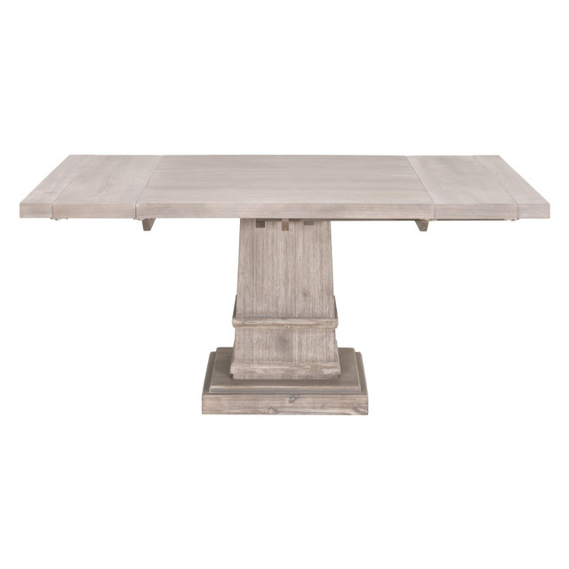 Essentials For Living Hudson 44" Square Extension Dining Table in Natural Gray Acacia