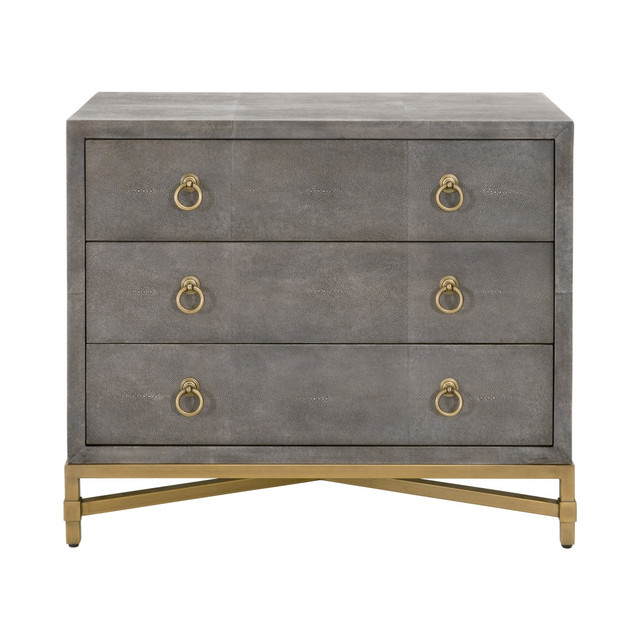 Essentials For Living - Strand Shagreen 3-Drawer Nightstand Essentials For Living - Strand Shagreen 3-Drawer Nightstand