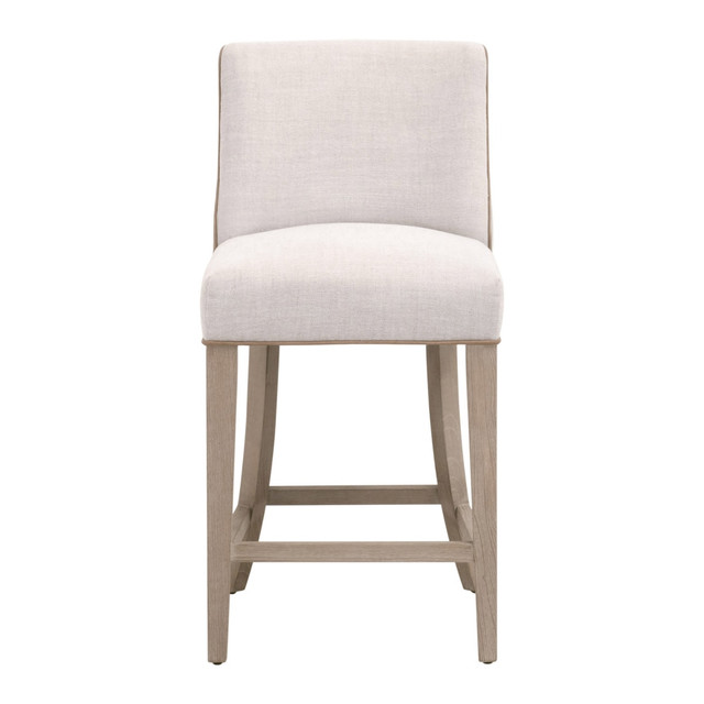 Essentials For Living - Duet Counter Stool in Performance Bisque French Linen, Ivanhoe Toast, Natural Gray Ash
