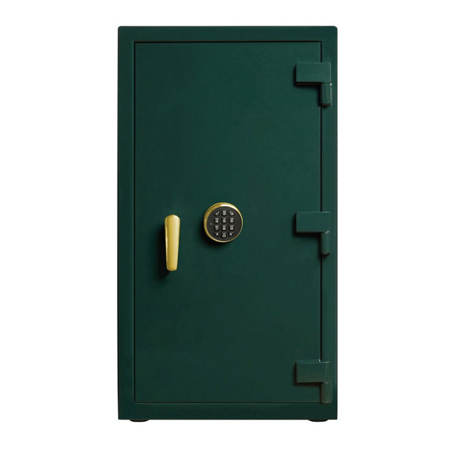 WOLF - Atlas 4 Piece Winder Safe in Green/Gold WOLF - Atlas 4 Piece Winder Safe in Green/Gold