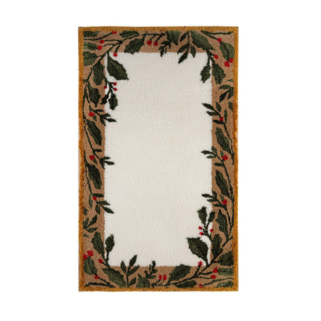 Festive Bath Rug By Graccioza