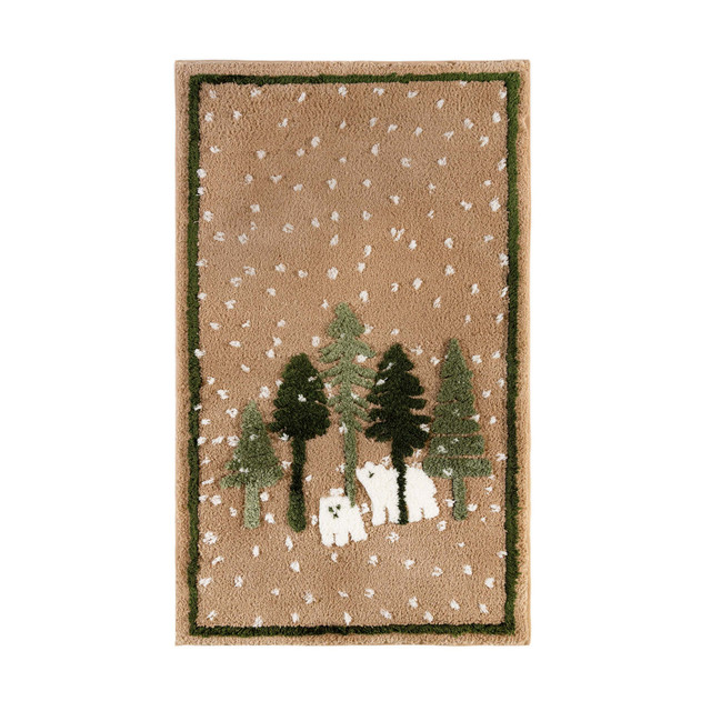 Snow Bear Bath Rug By Graccioza