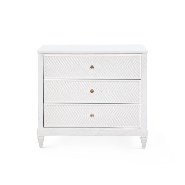 Villa & House - Felicity 3-Drawer End Table, Glazed Whisper White Villa & House - Felicity 3-Drawer End Table, Glazed Whisper White