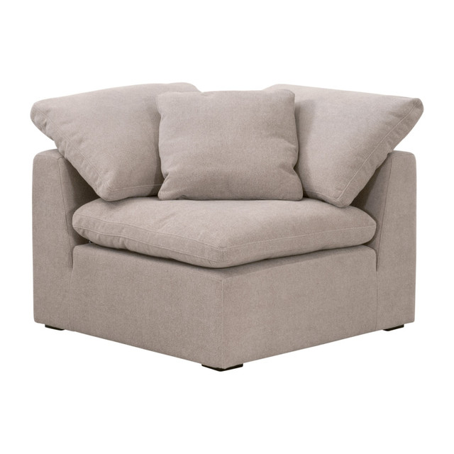 Essentials For Living  Sky Modular Corner Chair - Performance Latte Micro Boucle, Espresso