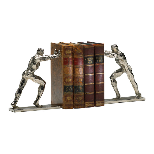 Iron Man Bookends Set of 2 in Silver by Cyan Design