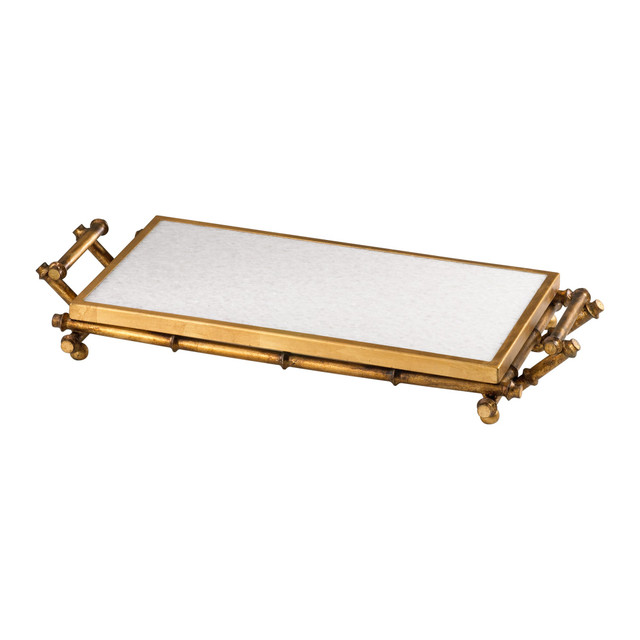 Bamboo Serving Tray in Gold by Cyan Design