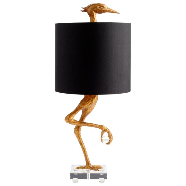 Small Ibis Table Lamp Ancient in Gold by Cyan Design